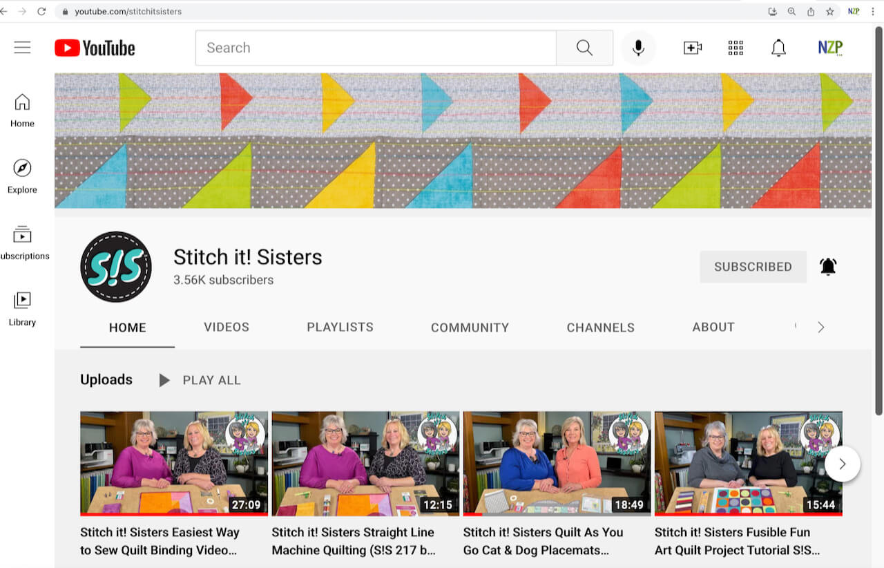 Watch Stitch it! Sisters on YouTube