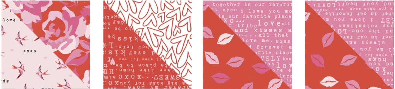 Sew A Celebration: Valentine Love Letters Modified Quarter-Square Table Runner