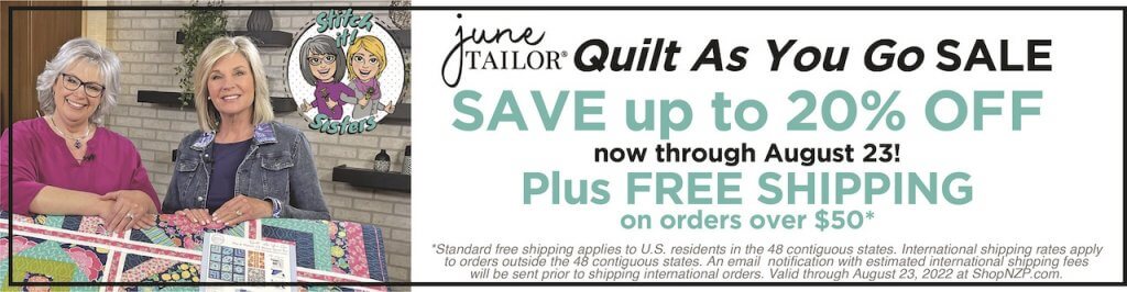 20% Off All Quilt As You Go Project PLUS FREE Standard Shipping at ShopNZP.com 