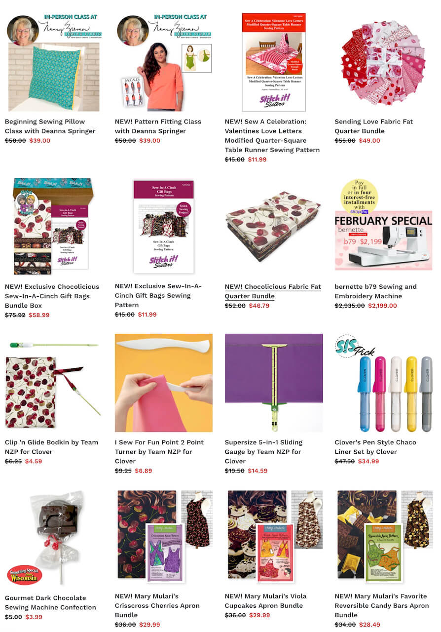 New Gift Bag Pattern by the Stitch it Sisters and NEW Chocolate Fabrics by Benartex now on Sale at Nancy Zieman Productions at ShopNZP.com.jpeg