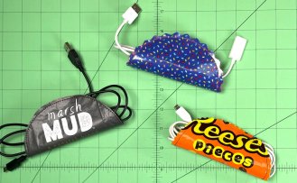 Recycled Candy Wrapper Cord Wrap Sewing Tutorial at the Nancy Zieman Productions Blog