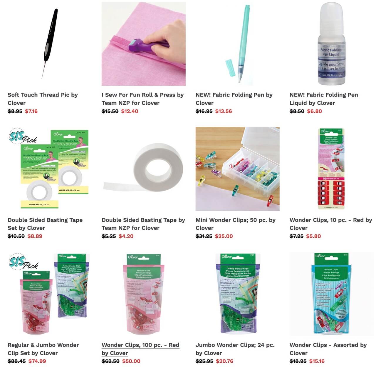 Save 20% off all Clover Products through May 31 at Nancy Zieman Productions at ShopNZP.com