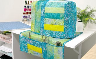 Sewing Machine Cover and Caddy Mat Quilt As You Go Tutorial at the Nancy Zieman Productions Blog