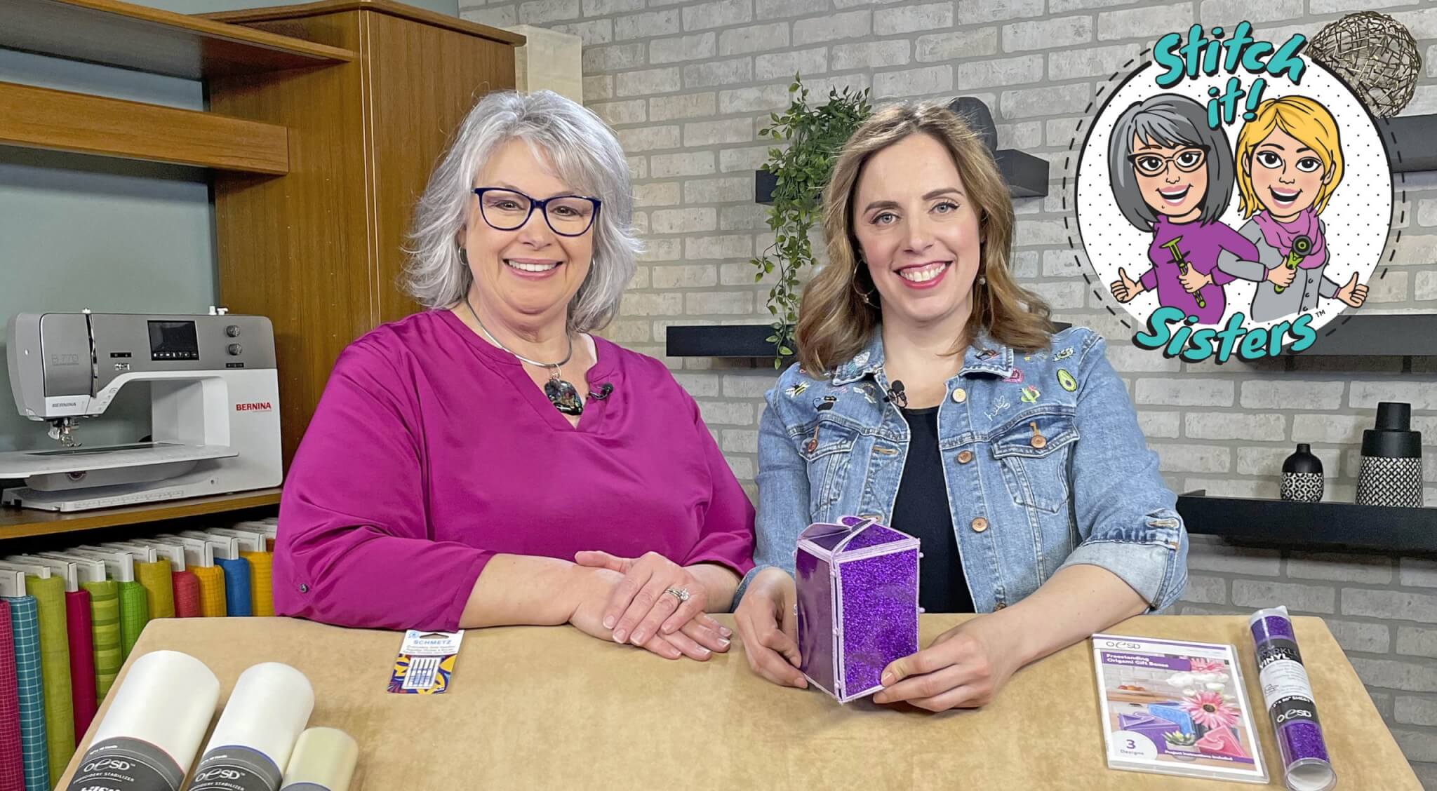 Watch Stitch it! Sisters OESD Origami Gift Box Episode 307 with Deanna Springer and guest Karie Coffey at The Nancy Zieman Productions Blog