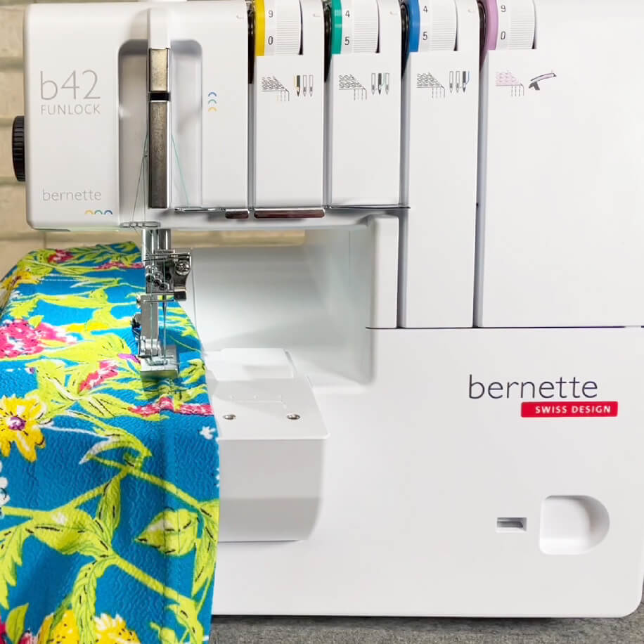 Bernette 42 FUNLOCK Coverstitch Machine by BERNINA now Available at Nancy Zieman Productions at ShopNZP.com