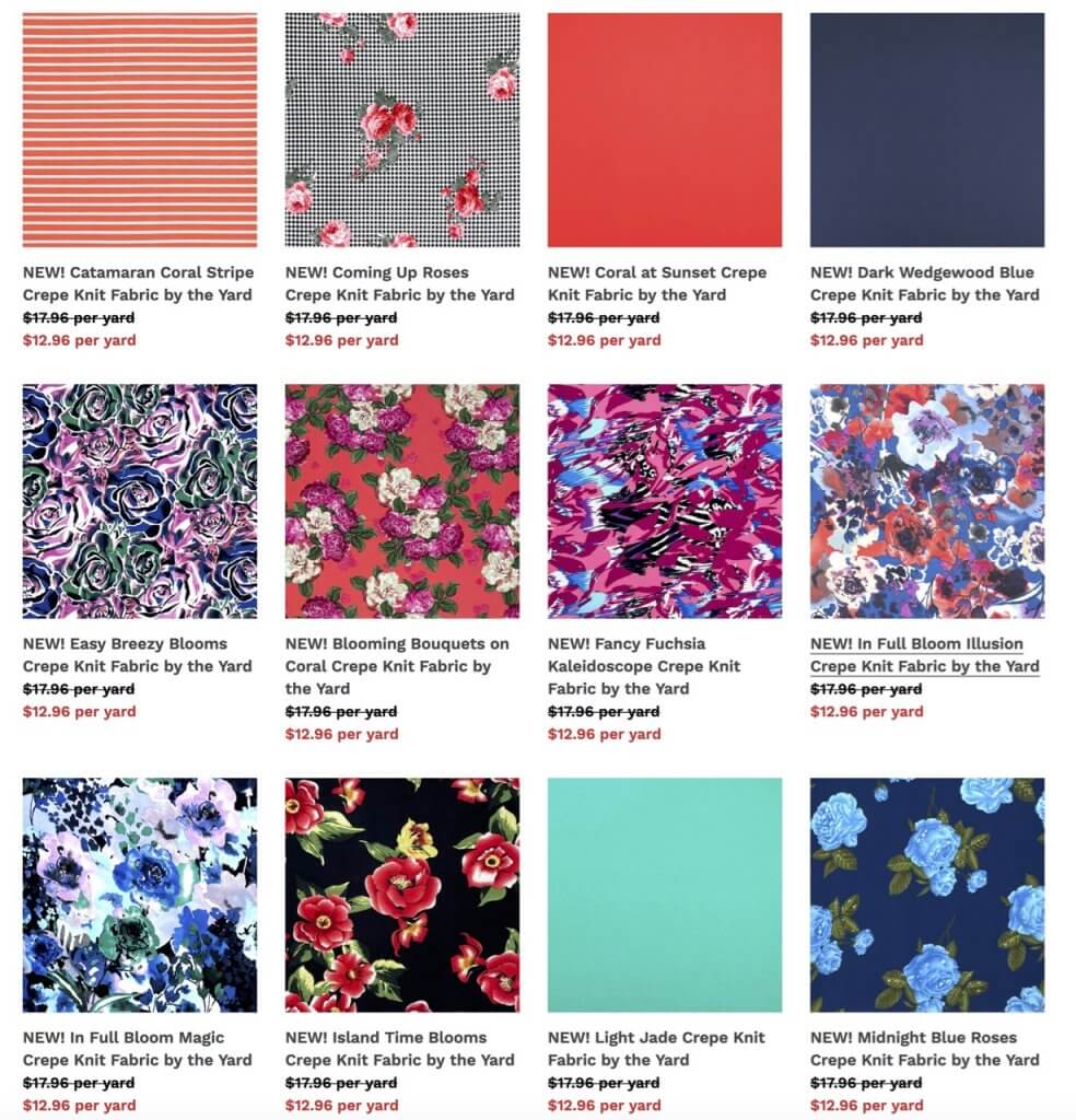 NEW! Crepe Knit Fabric by the Yard Now Available at Nancy Zieman Productions at ShopNZP.com