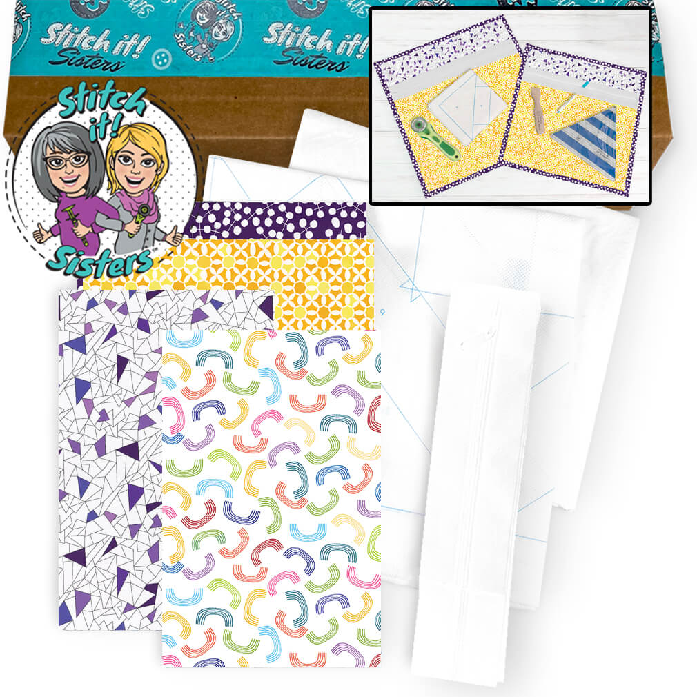 Quilt As You Go Stitch it! Sisters Zipity Do Done Project Bags Bundle Box Available at Nancy Zieman Productions at ShopNZP.com