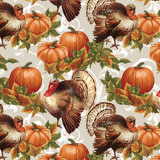 NEW! Turkey Time fabric collection by Skyline Studio for Benartex now available from Nancy Zieman Productions at ShopNZP.com