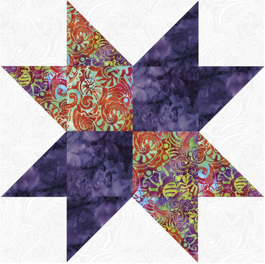 October 2022 NZP Block of the Month: 4-Patch Sawtooth Quilt Block 
