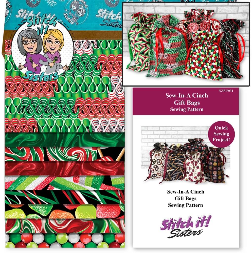 Sweet Holidays Sew-In-A-Cinch Gift Bags Bundle Box available at Nancy Zieman Productions at ShopNZP.com