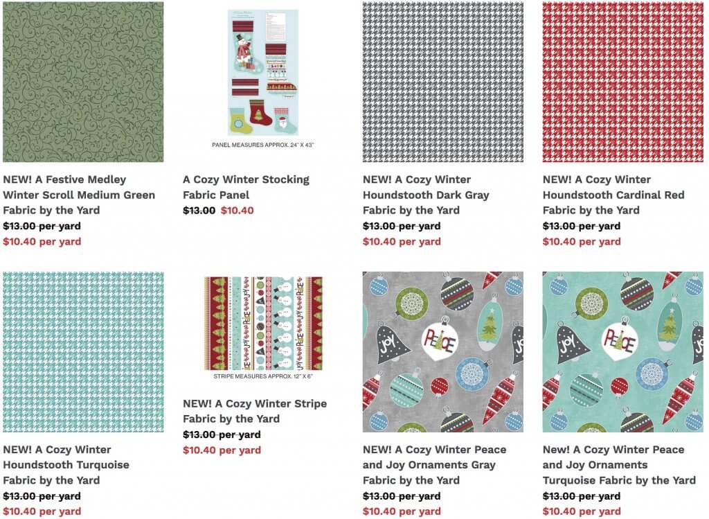 NEW! A Festive Medley Fabric by the Yard Available at Nancy Zieman Productions at ShopNZP.com