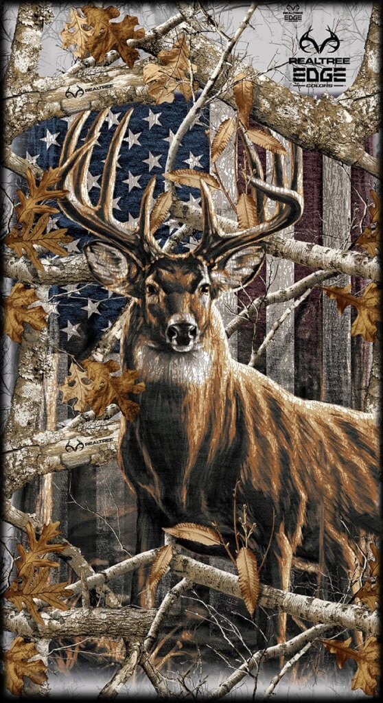 10450 X 01 Realtree Patriotic Deer Fabric Panel