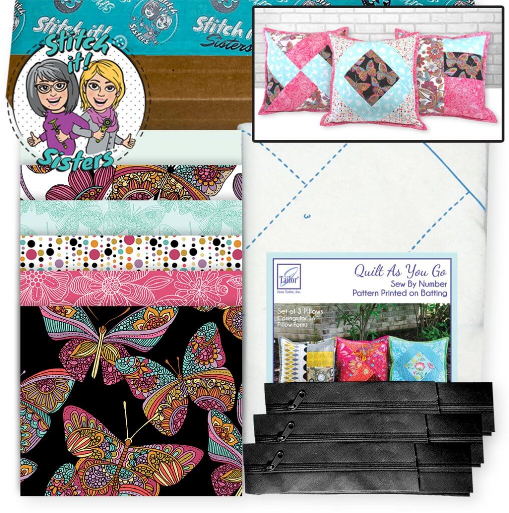 NEW! S!S Quilt As You Go: Zippity-Do-Done Throw Pillows Now Available at Nancy Zieman Productions at ShopNZP.com