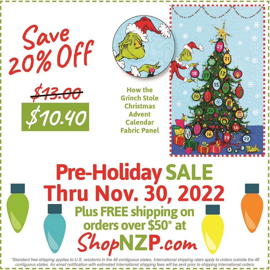 Save up to 60% Off Plus Black Friday Deals during our  Pre-Holiday Sale Nov. 18-30, 2022 at Nancy Zieman Productions at ShopNZP.com