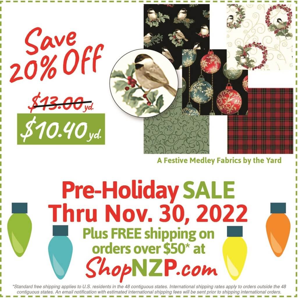 Save up to 60% Off Plus Black Friday Deals during our  Pre-Holiday Sale Nov. 18-30, 2022 at Nancy Zieman Productions at ShopNZP.com