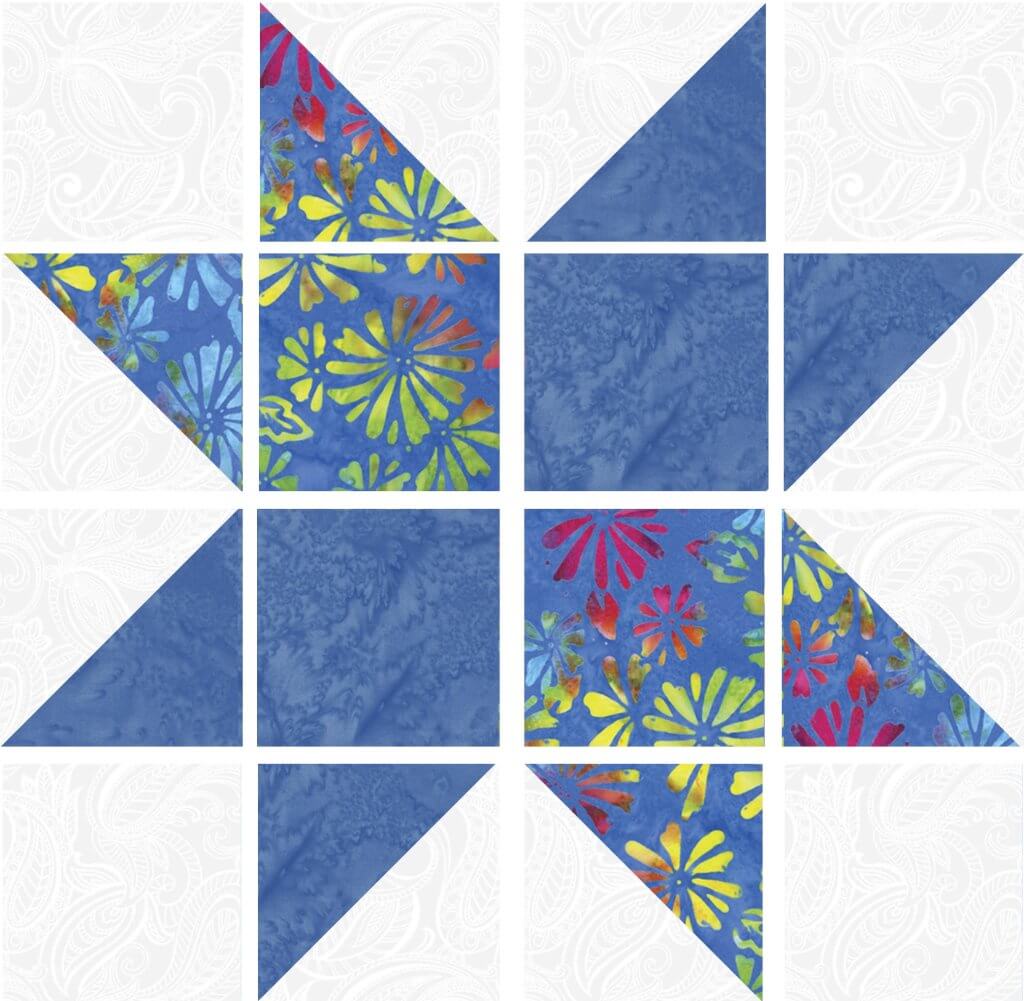 November 2022 NZP Block of the Month: 4-Patch Sawtooth Quilt Block