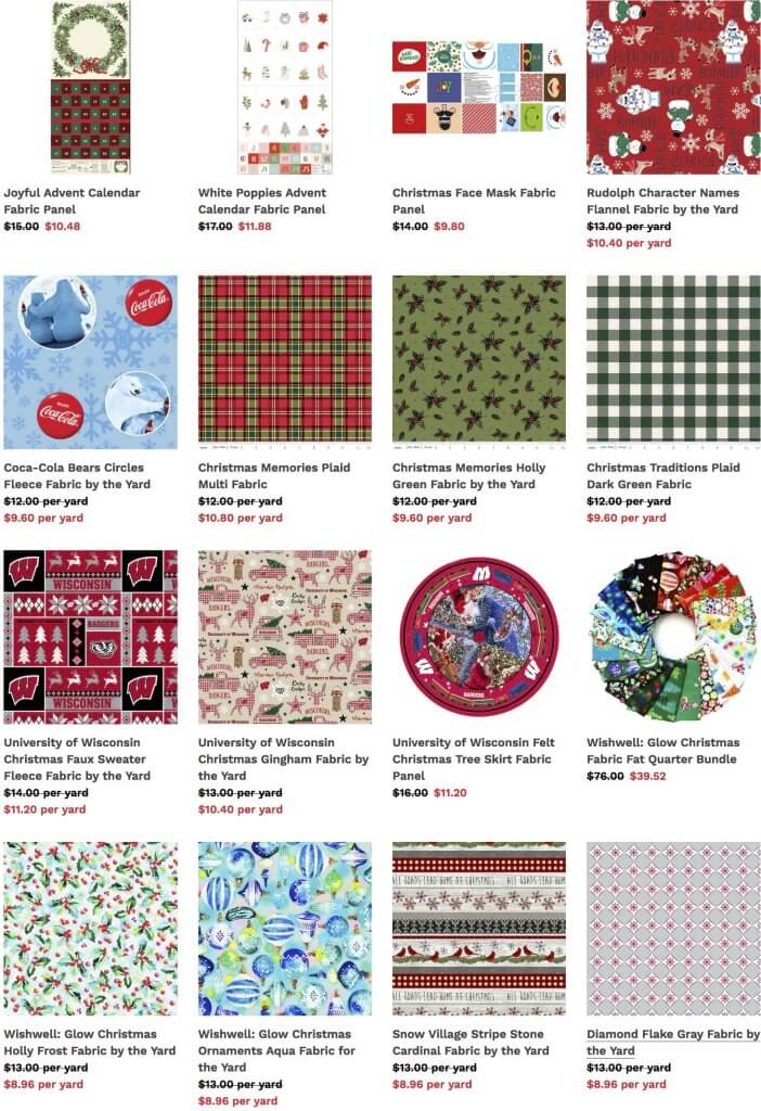 Christmas Fabric Available at Nancy Zieman Productions at ShopNZP.com