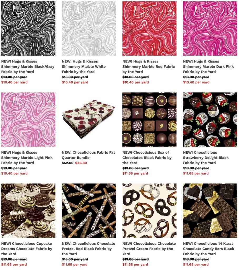 Valentine's Day Fabrics Available at Nancy Zieman Productions at ShopNZP.com
