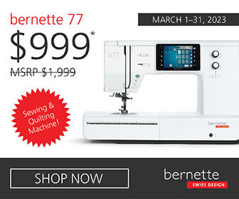 Save 50% Off the bernette b77 Sewing Machine at Nancy Zieman Productions at ShopNZP.com