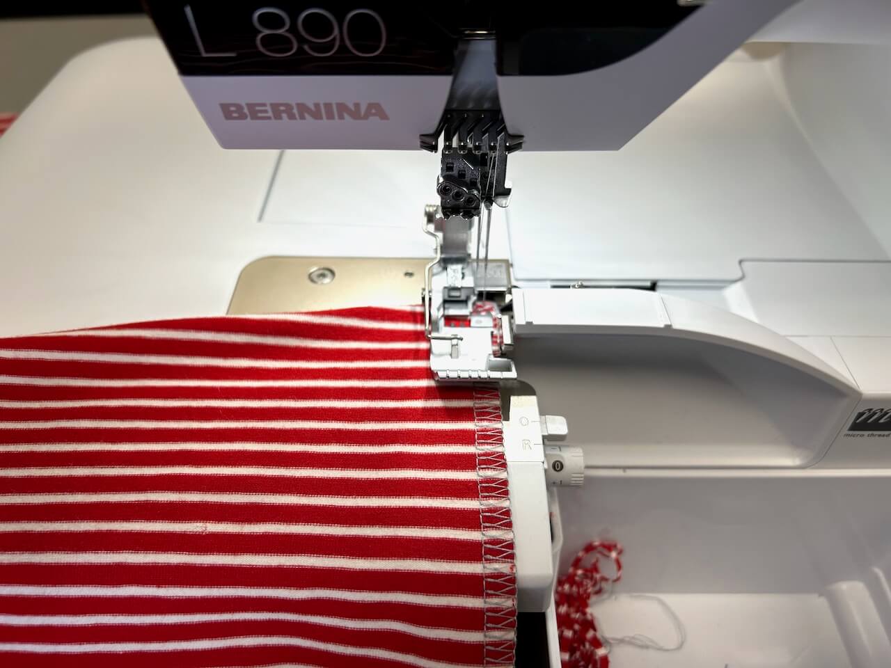 Cowl Neck One-Seam Serger Scarf Sewing Tutorial FEATURING SERGER BACKSTITCHING by The Stitch it! Sisters at The Nancy Zieman Productions Blog