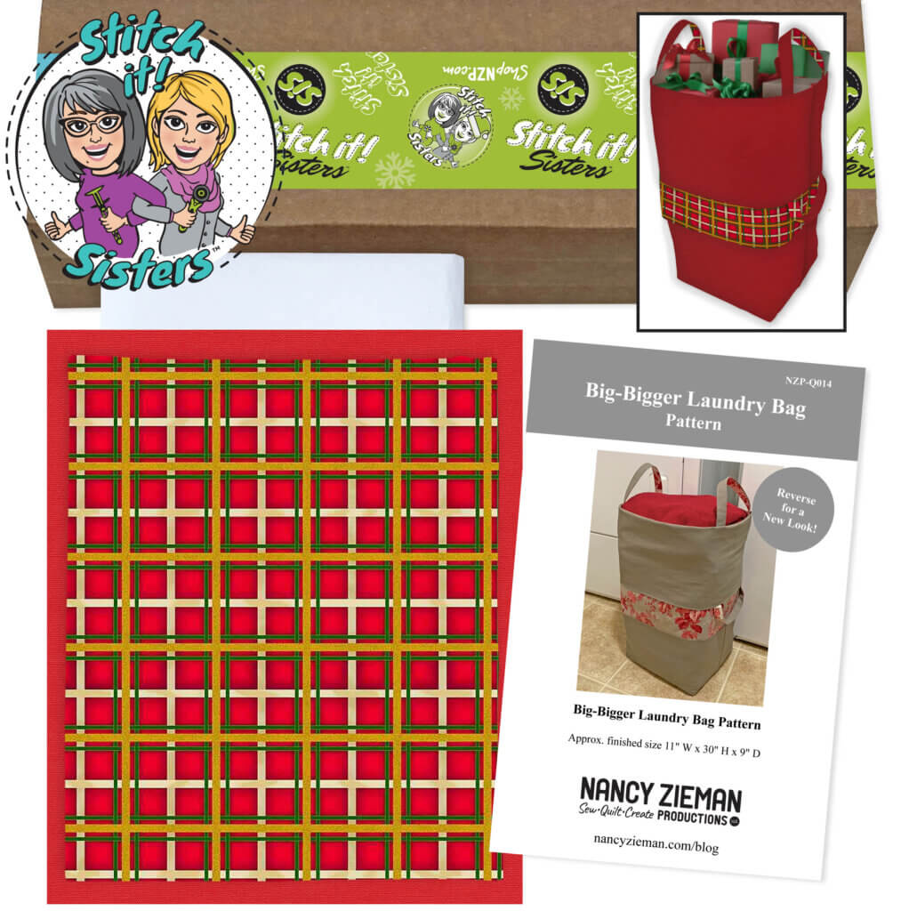 Christmas Joy Big-Bigger Santa Bag Sewing Tutorial by The Stitch it! Sisters at The Nancy Zieman Productions Blog