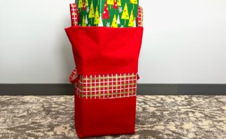 Christmas Joy Big Bigger Santa Bag Sewing Tutorial by The Stitch it Sisters at The Nancy Zieman Productions Blog