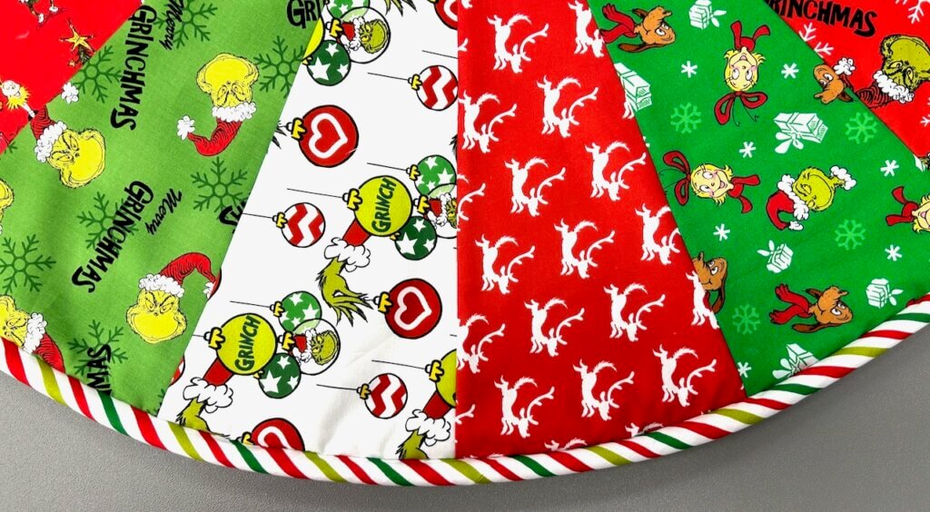 Nancy Zieman The Blog - NEW! How The Grinch Stole Christmas Fabrics, Fabric  Panels and Merry Grinchmas Tree Skirt Sewing Project