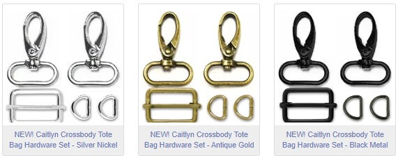 Caitlyn Shoulder Tote Bag Hardware Sets available from Nancy Zieman Productions at ShopNZP.com