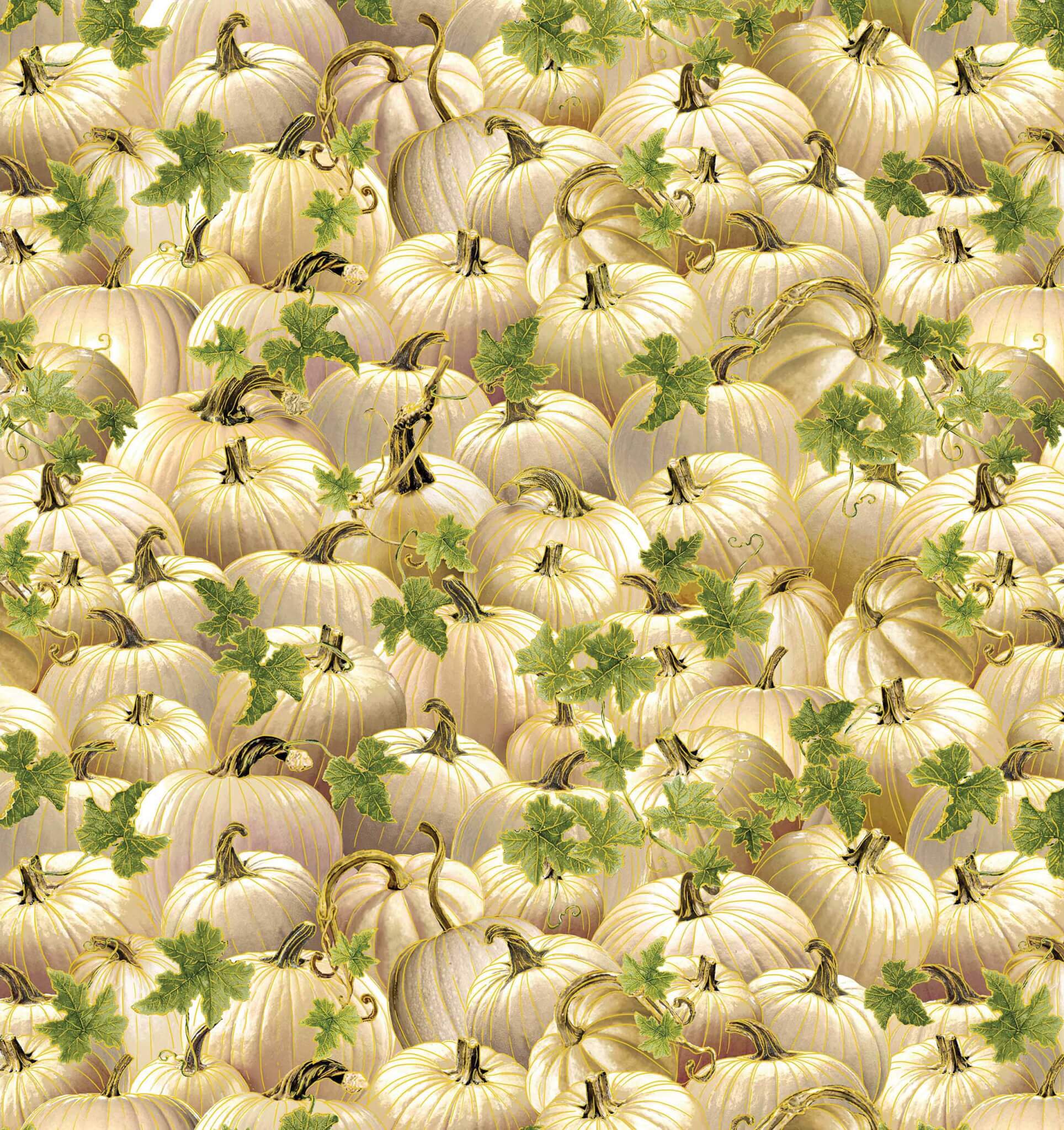 14041M07B 02 Harvest Festival Pumpkins Cream Fabric by the Yard