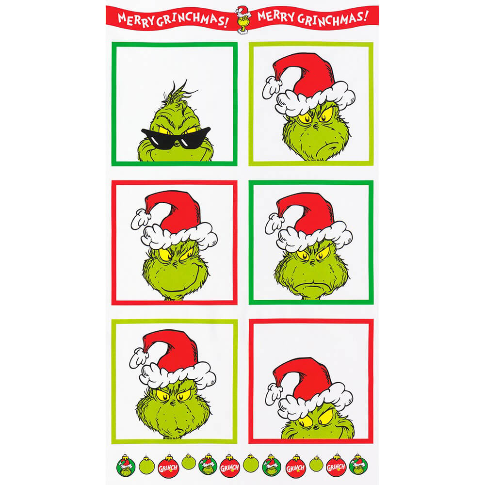 ADE 20993 223 01 How the Grinch Stole Christmas Blocks Fabric Panel