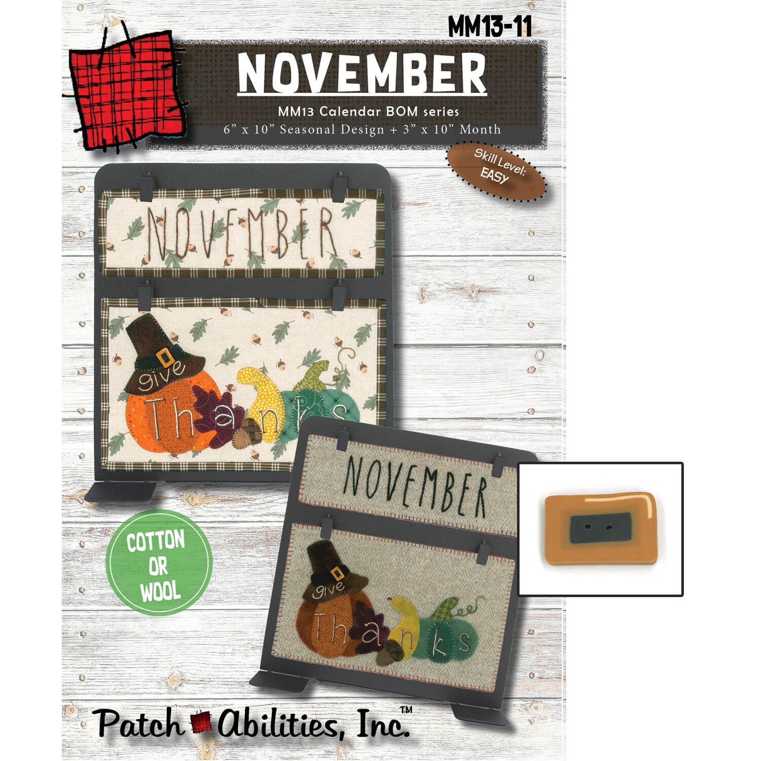 NEW!  Patch Abilities Appliqued Wall Hanging Patterns and Hardware at ShopNZP.com! 