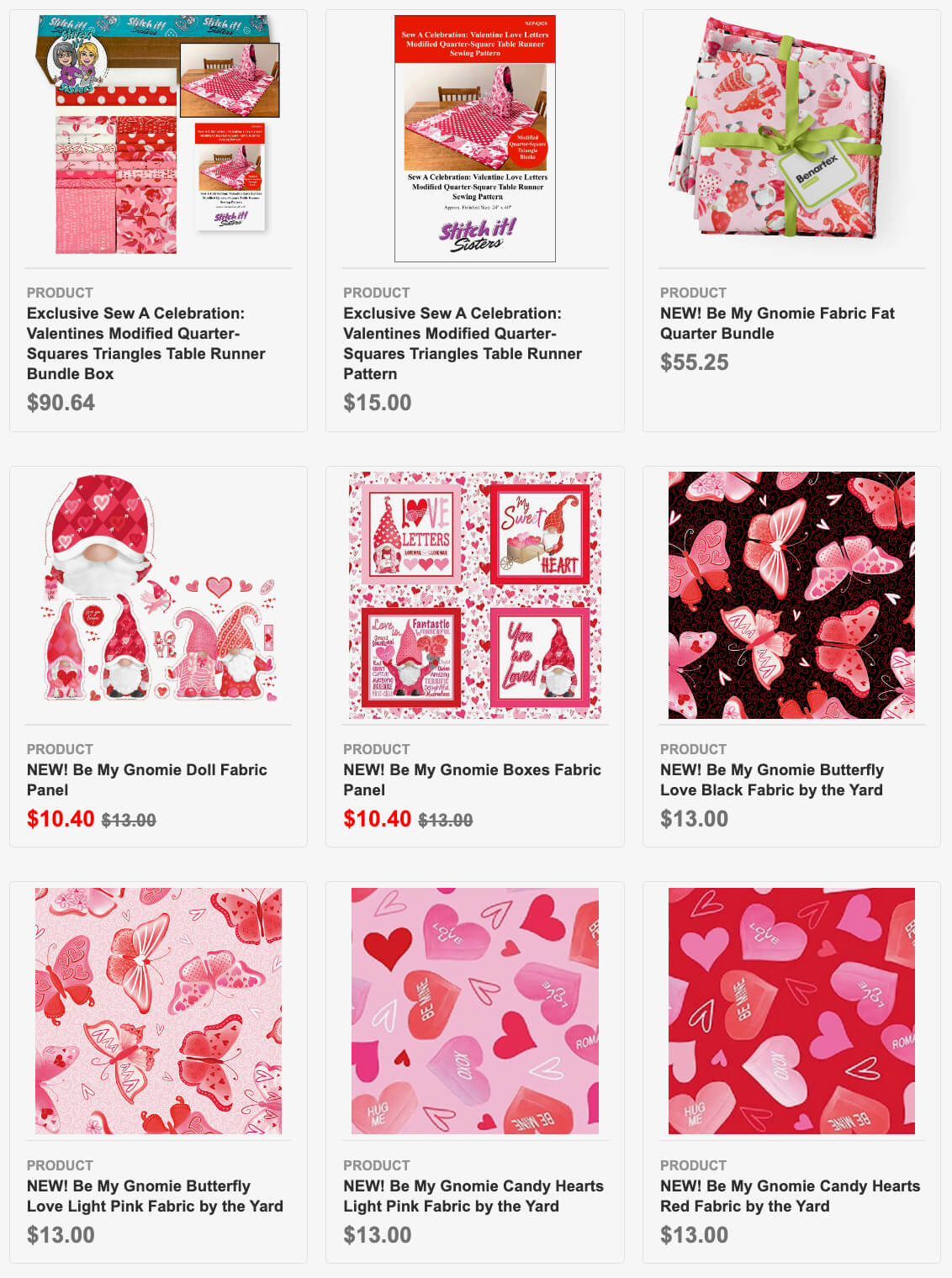 Valentines Day Fabric Available at Nancy Zieman Productions at ShopNZP.com