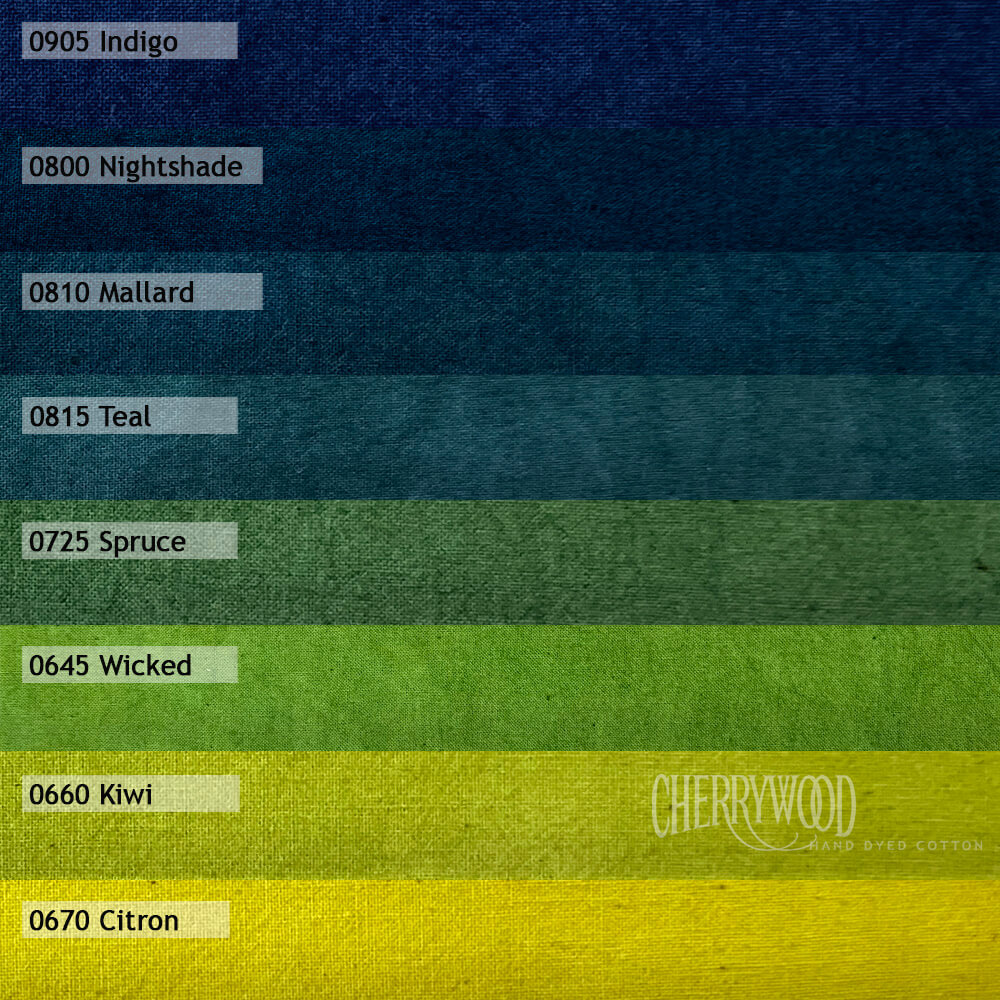 NEW! Cherrywood Hand-Dyed Fabric 8 Step Fat Quarter Bundle