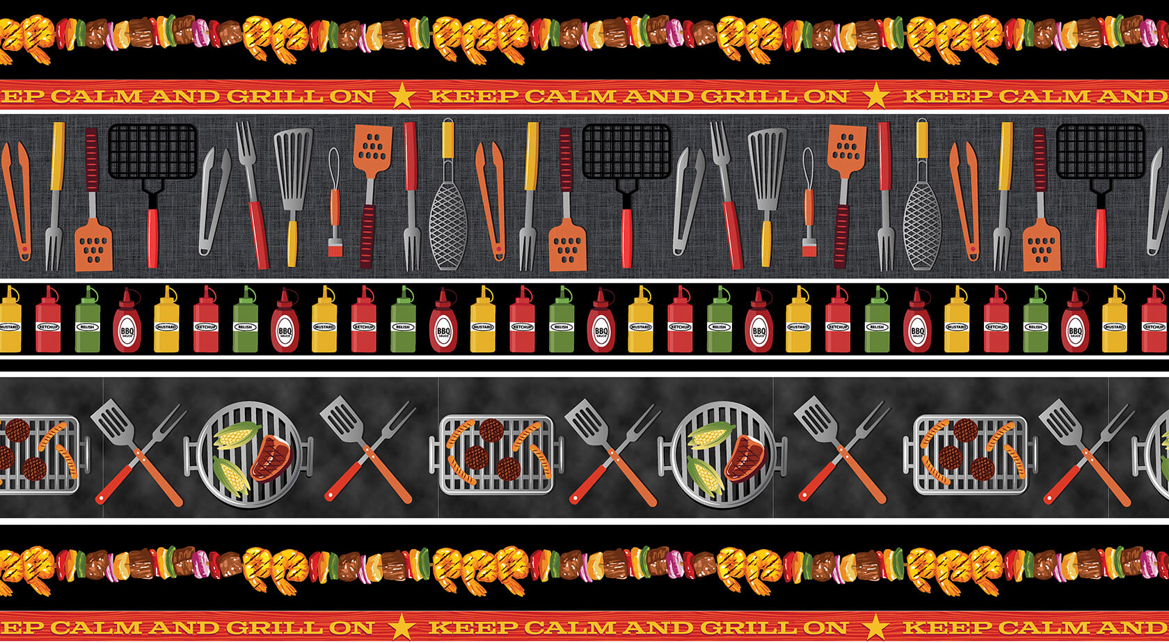 NEW! Chillin' & Grillin' Fabric Collection by Kanvas Studio for Benartex Available at ShopNZP.com