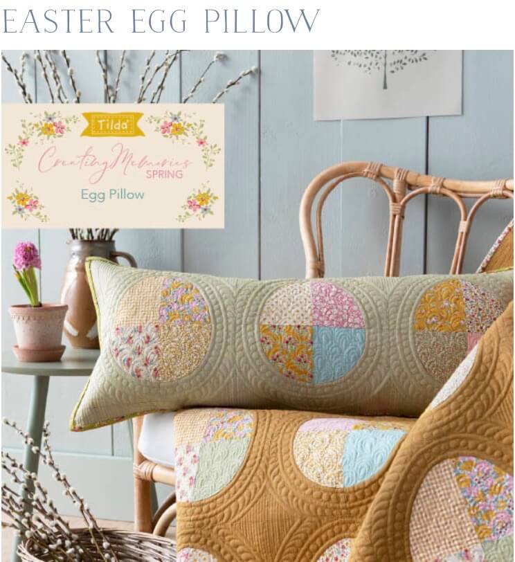 Tilda Creating Memories Easter Egg Pillow Free Pattern