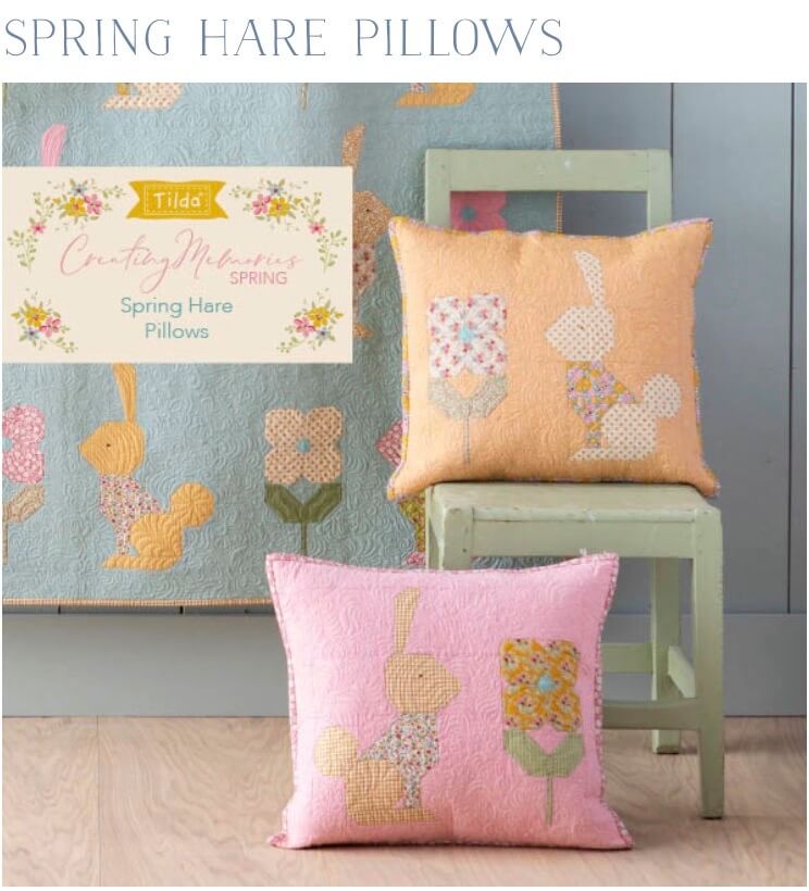 Tilda Creating Memories Spring Hare Pillows Free Pattern