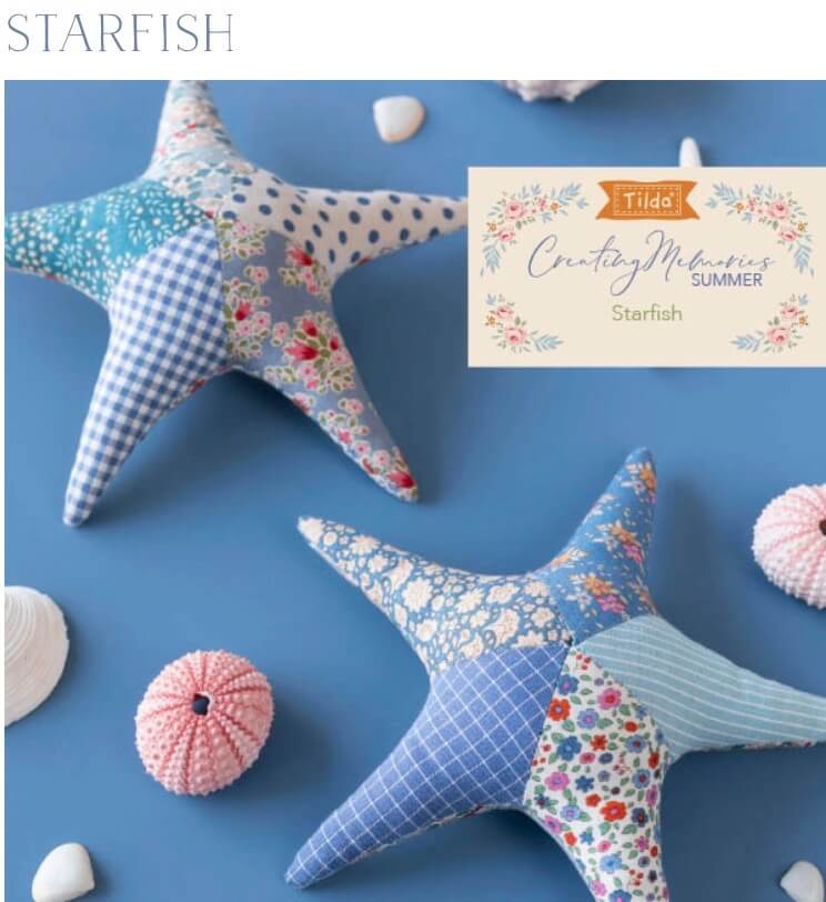 Tilda Creating Memories Starfish Free Pattern