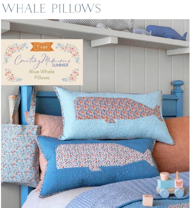Tilda Creating Memories Whale Pillows Free Pattern