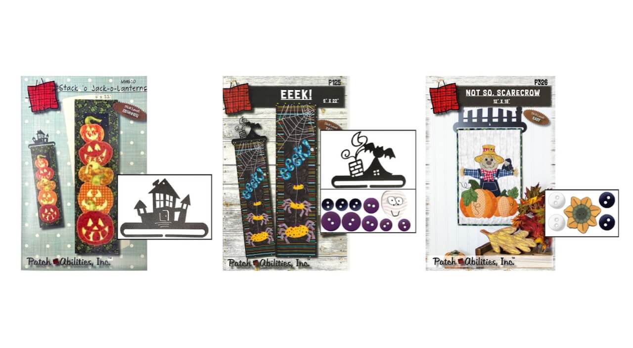NEW! Patch Abilities Appliqué Halloween Wall Quilt Project Patterns at ShopNZP.com