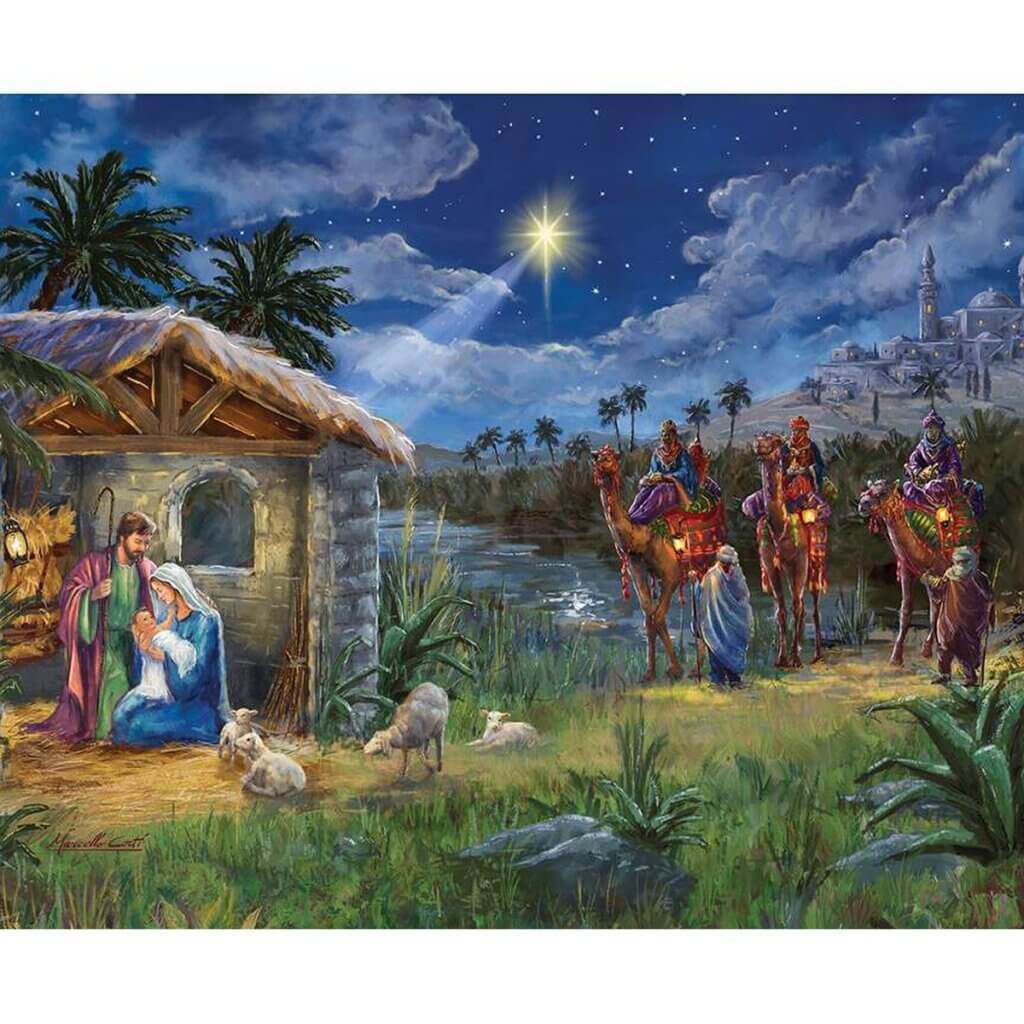 NEW! Christmas Wishes Nativity Fabric Panel