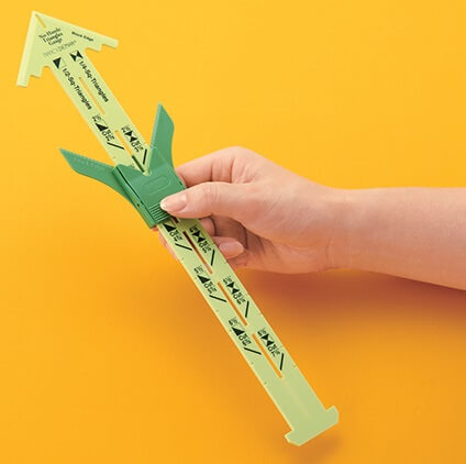 2025 BoM Block of the Month supplies, including the No-Hassle Triangles Gauge, are available at The Nancy Zieman Productions at ShopNZP.com