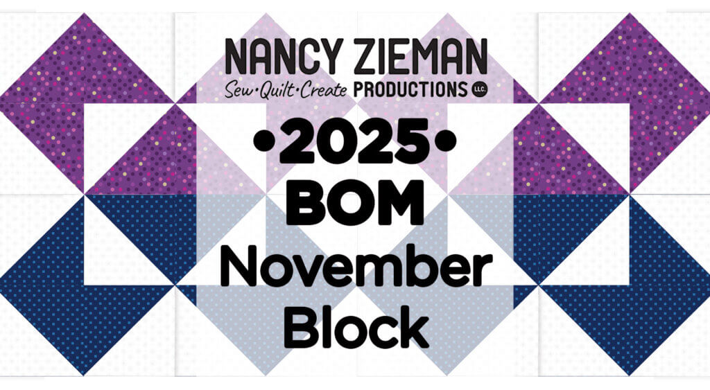 2025 Nancy Zieman Productions Free Block of the Month Mystery Quilt Series November 32