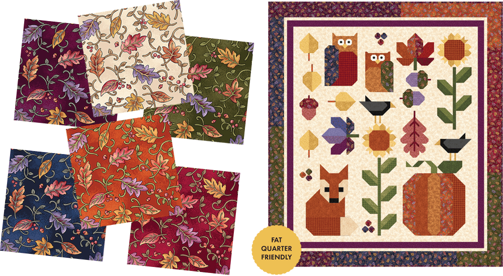NEW! Autumn Breeze Fabric Collection by Nancy Halvorsen available from Nancy Zieman Productions at ShopNZP.com