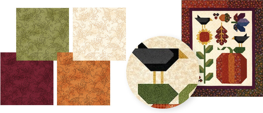 Autumn Breeze Fabric Collection by Nancy Halvorsen available from Nancy Zieman Productions at ShopNPZ.com 