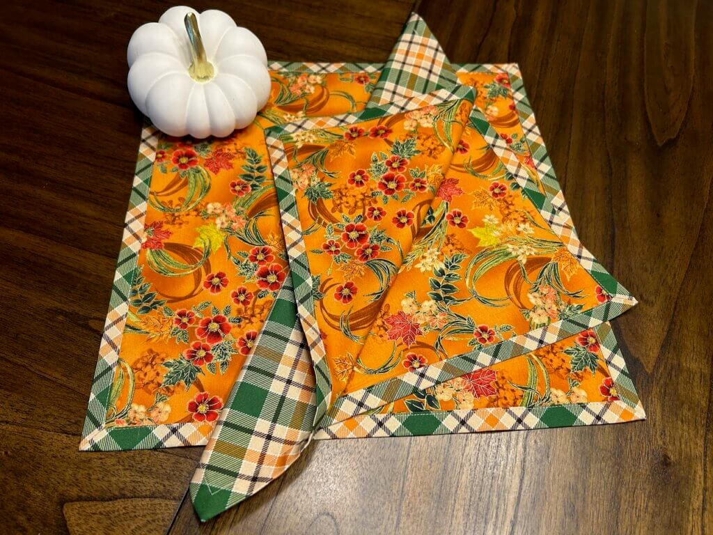 No Hassle Thanksgiving Napkins Sewing Tutorial at The Nancy Zieman Productions Blog