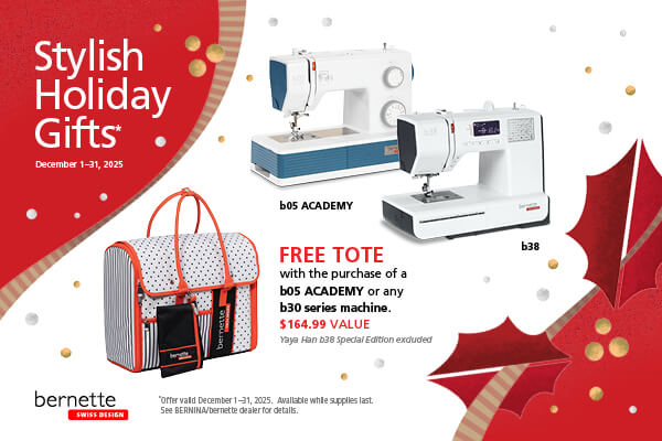 Free Sewing Machine Tote with Purchase of Select bernette Sewing Machines at Nancy Zieman Productions at ShopNZP.com