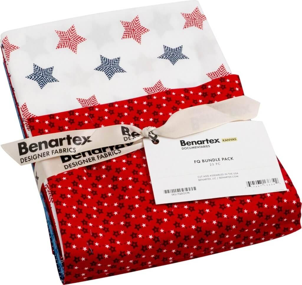2026 BoM Block of the Month Documentaries Patriotic Fat Quarter Fabric Pack by Kanvas Studio for Benartex Designer Fabrics at The Nancy Zieman Productions Blog