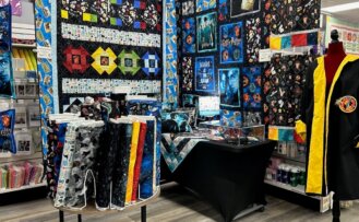 Harry Potter Special Quilt Exhibit Trunk Show from Benartex Fabrics at The Nancy Zieman Sewing Studio And Quilt Shop in Downtown Beaver Dam WI