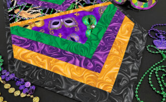 Quilt as You Go Mardi Gras Table Runner Sewing Tutorial at the Nancy Zieman Blog 1000 x 550 1