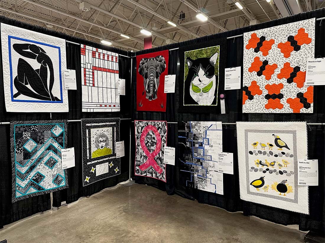Black and White Plus One Quilt Challenge at The Great Wisconsin Quilt Show 2024
